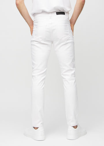 Hvide slim jeans set bagfra, så man kan se hele produktet.